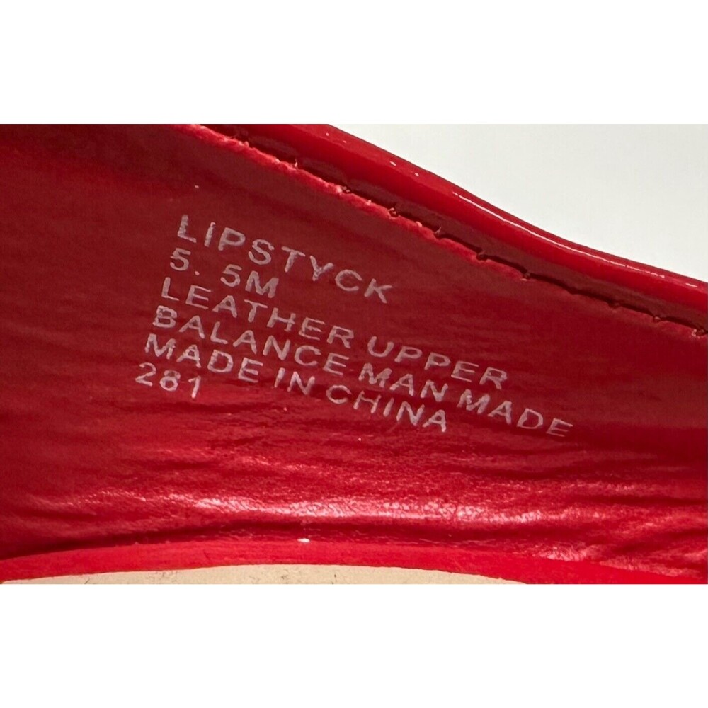 Steve Madden lipstick women size 5.5 M stiletto heel Pumps Red Leather upper - Picture 8 of 10